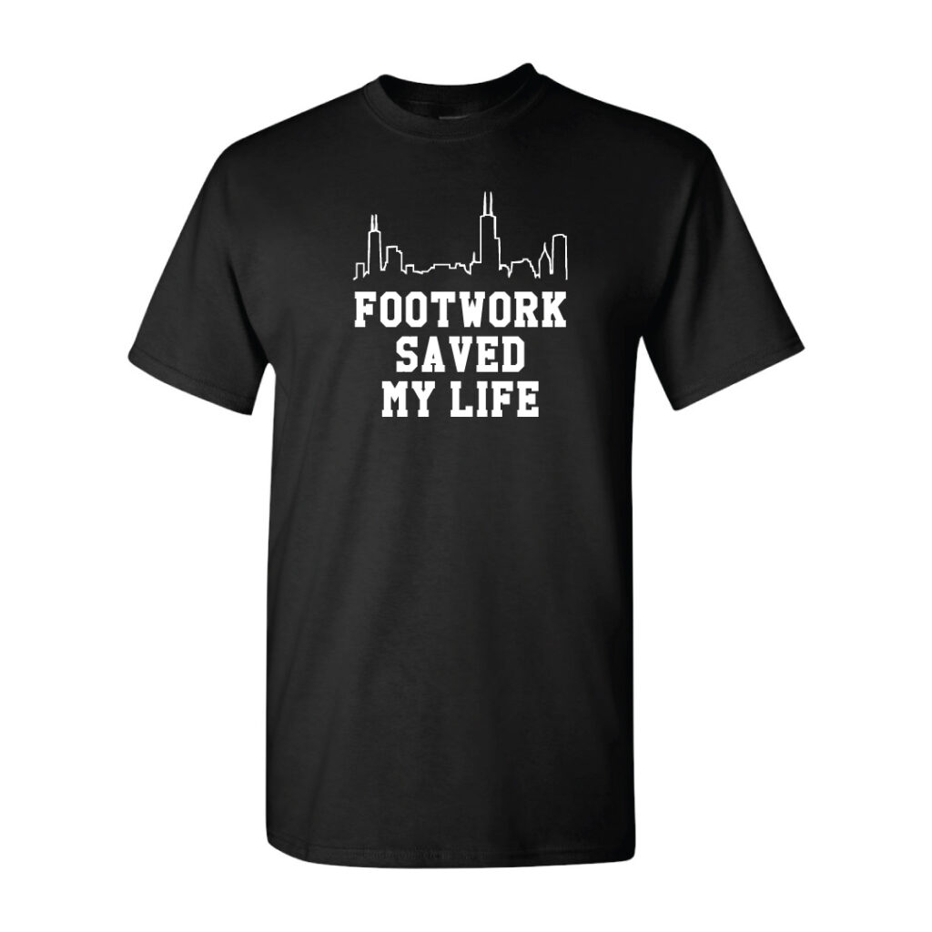 CornerStoreCoop.com-Footwork-Saved-My-Life-T-Shirt