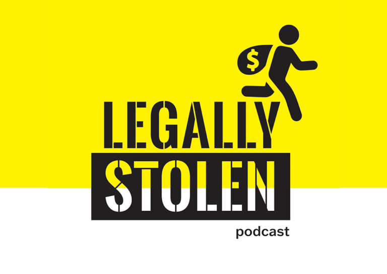 legally stolen podcast logo