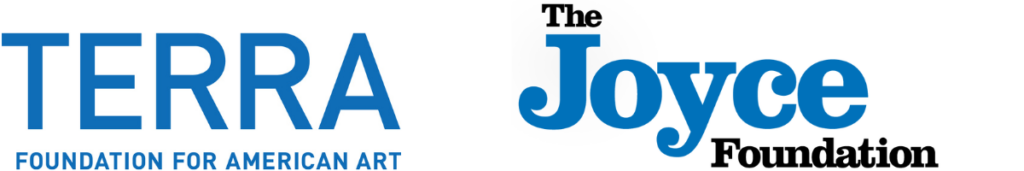 Sponsor logos for Terra Foundation for American Art and the Joyce Foundation