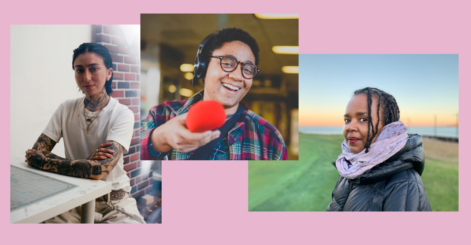 Collage of three presenter bio photos