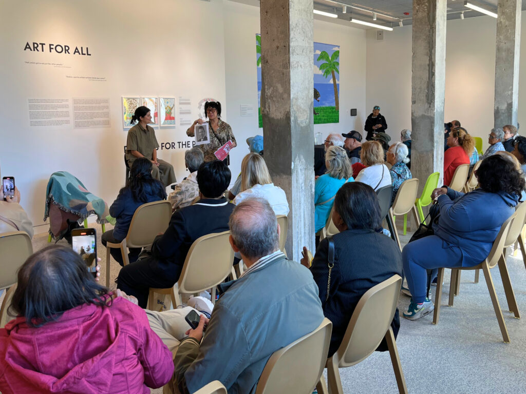 A group of seniors listen to a talk