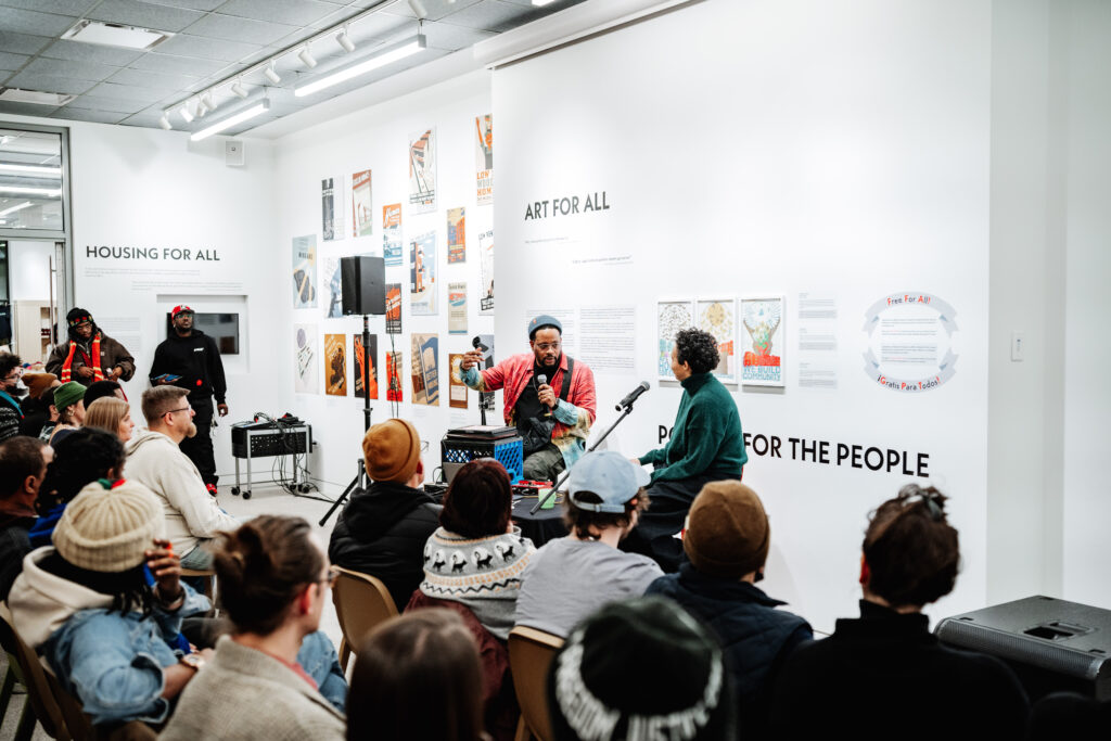 Open Mike Eagle being interviewed at the National Public Housing Museum