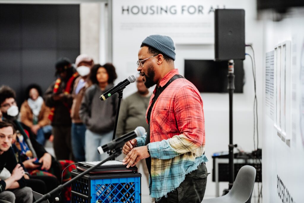 Open Mike Eagle at the microphone