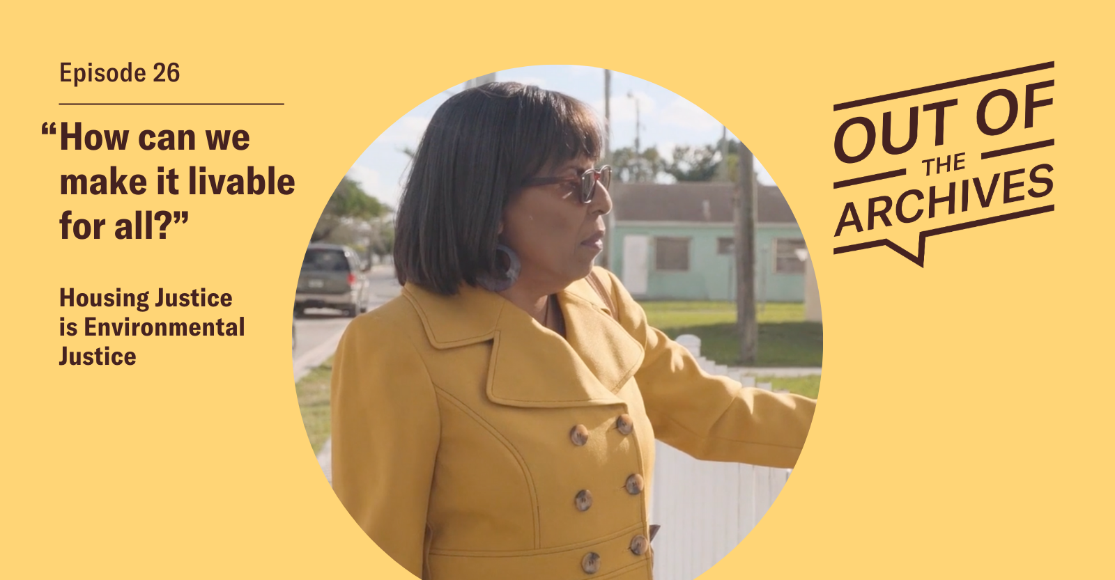 Promo banner for Out of the Archives podcast episode 26