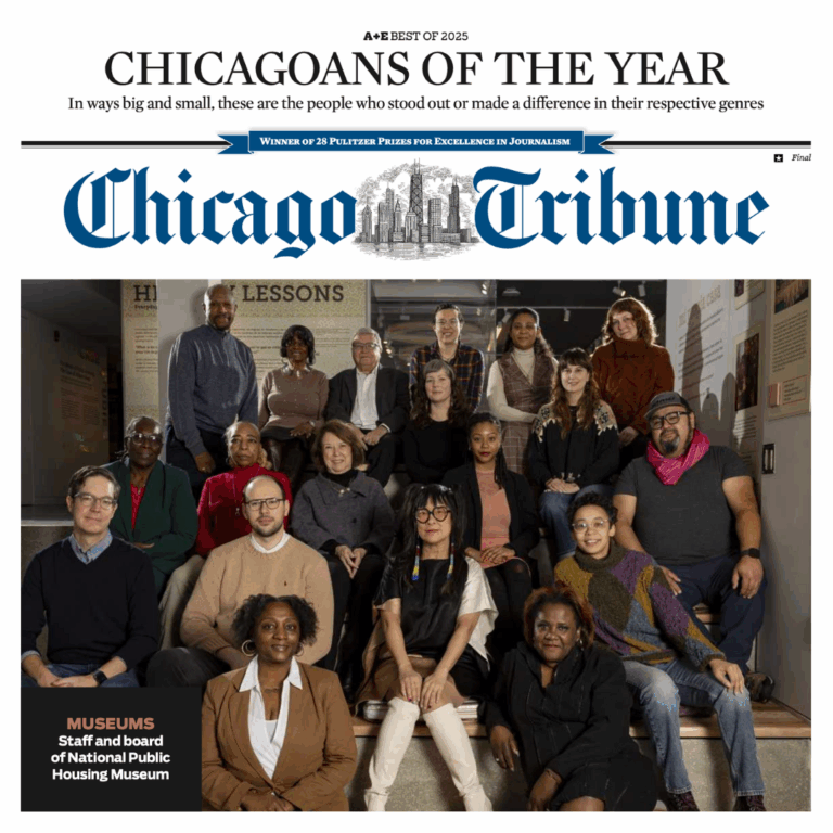 Article clipping from the Chicago Tribune with headline Chicagoans of the Year