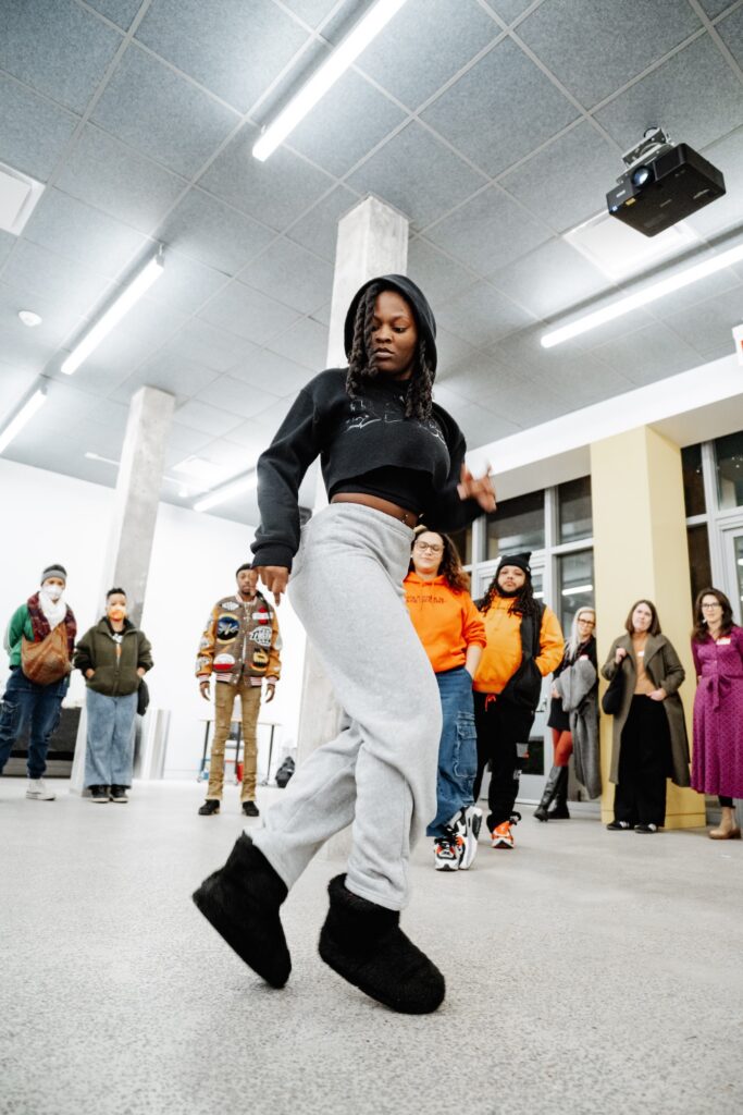 Footworker in a dance cypher