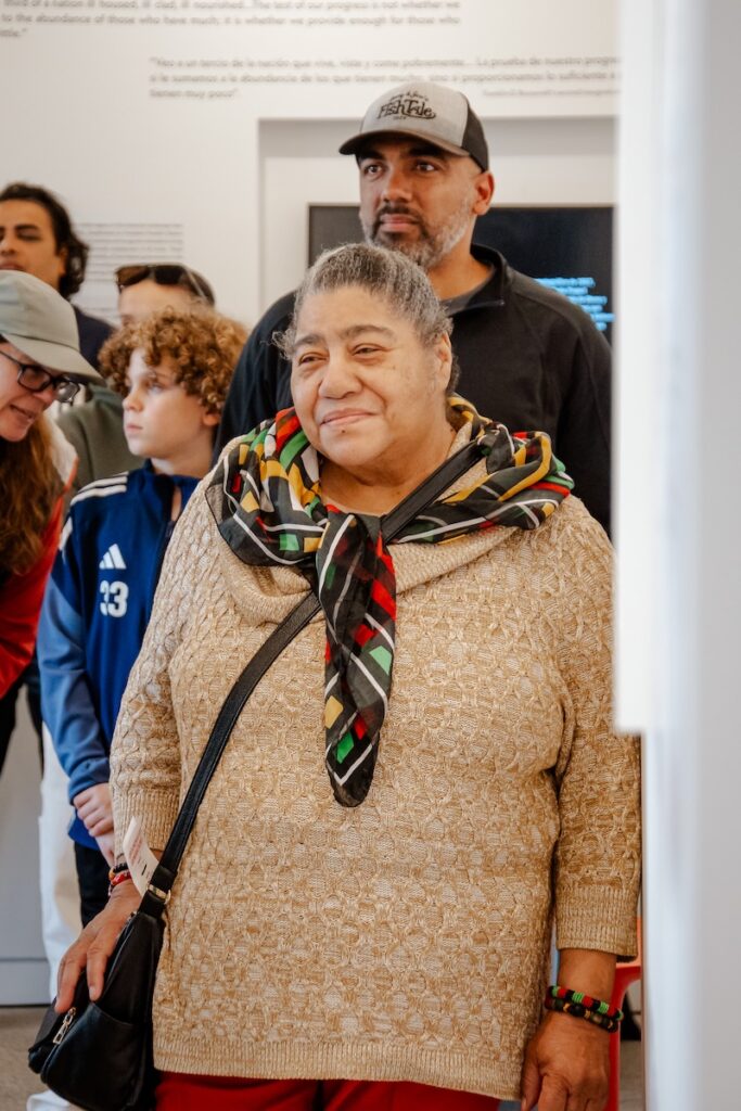 Smiling guest at an event