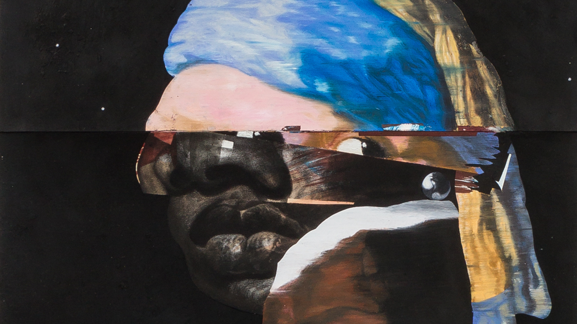 Detail of a painting by Nathaniel Mary Quinn