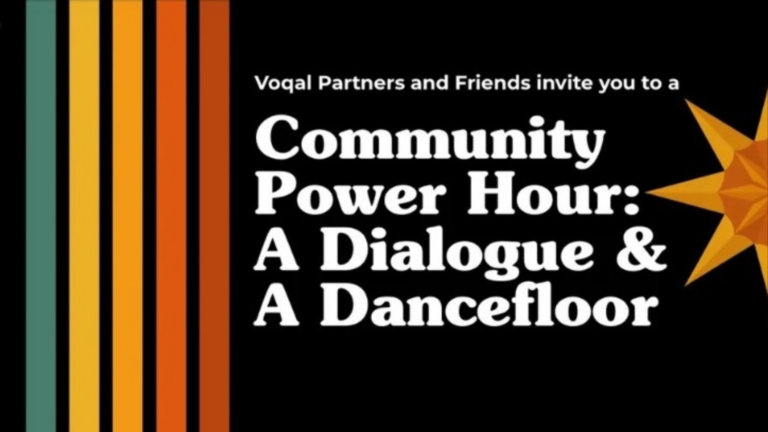 Invitation graphic to a Community Power Hour