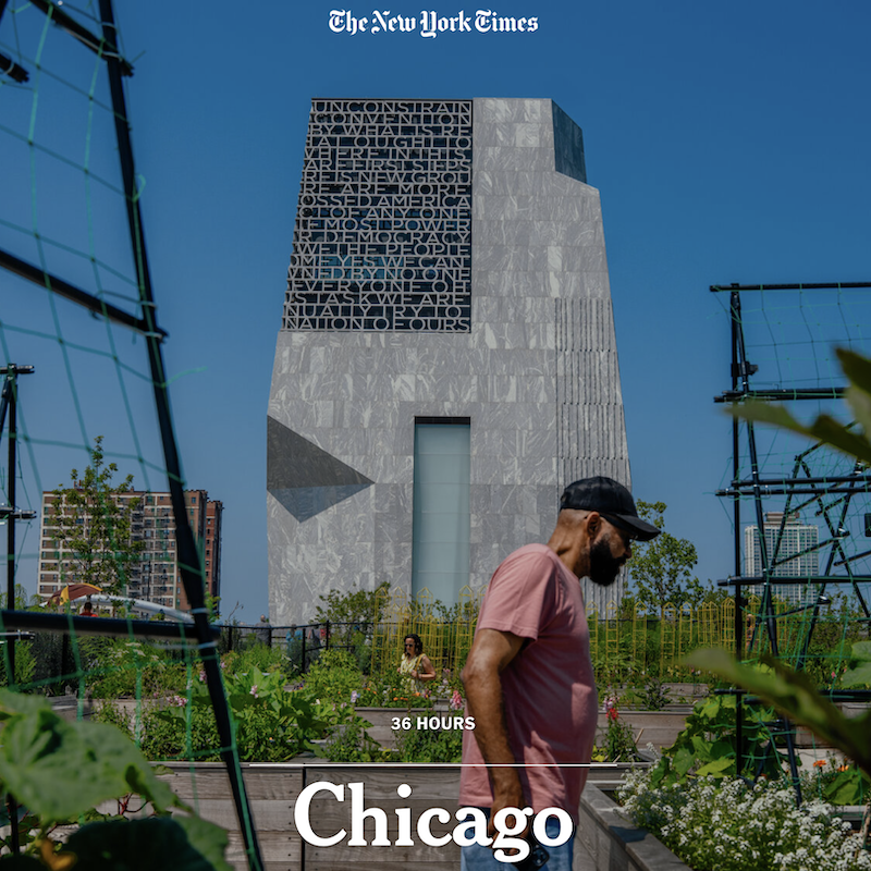 Screengrab of New York Times article 36 Hours in Chicago