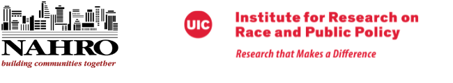 Logos for NAHRO and Institute for Research on Race and Public Policy
