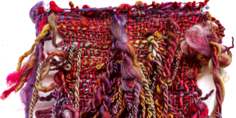 Detail of a woven work of art